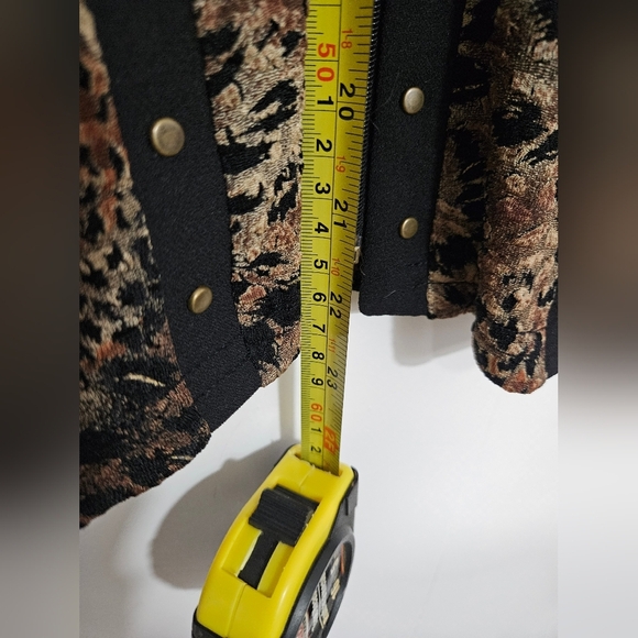 YM Yvonne Marie, Division of Selene, Vintage Brown & Black Animal Print Top - Picture 5 of 6